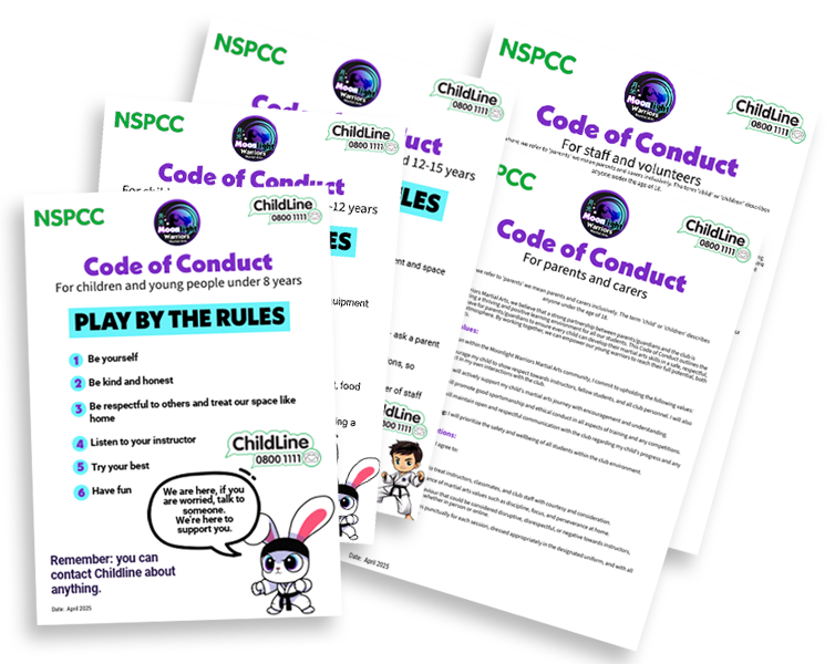 NSPCC aligned code of conduct for Moonlight Warriors Martial Arts